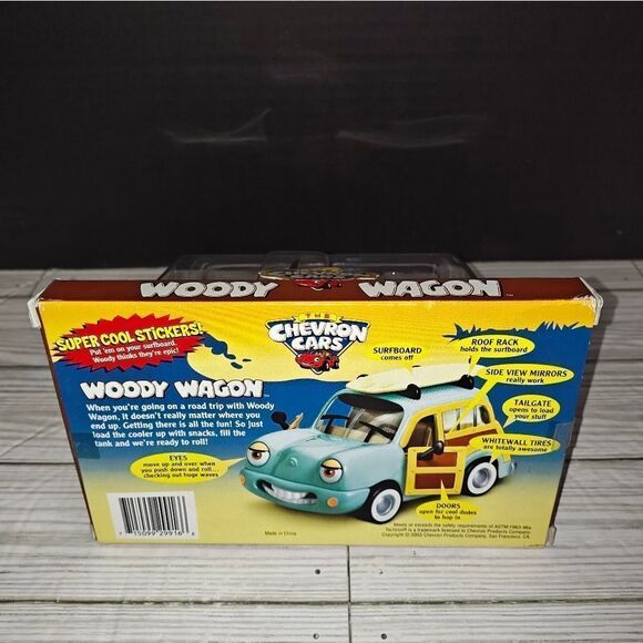 The Chevron Cars Techron Collectible Woody Wagon Toy Vehicle New Vintage 1999 - Picture 8 of 10